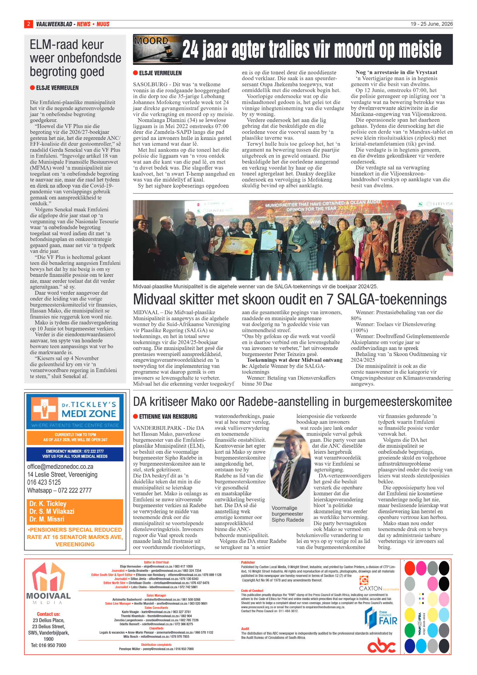 Vaalweekblad – 19 Junie 2026 page 2