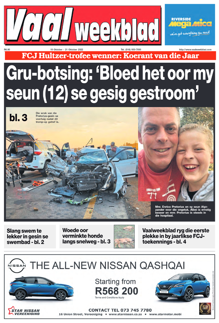 Vaalweekblad, 19 Oktober – 21 Oktober 2022 page 1