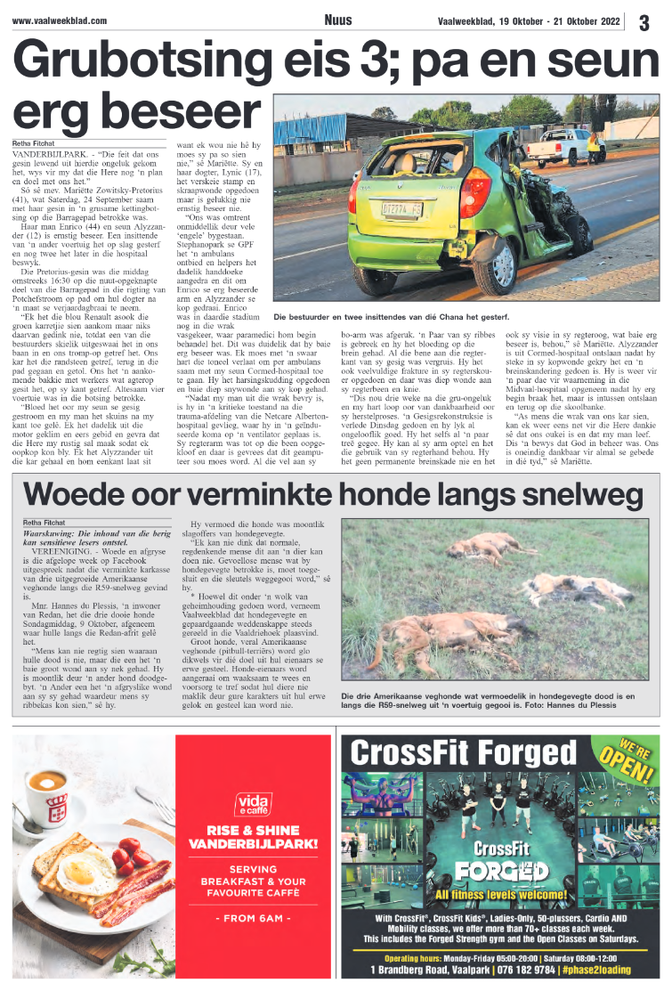Vaalweekblad, 19 Oktober – 21 Oktober 2022 page 3