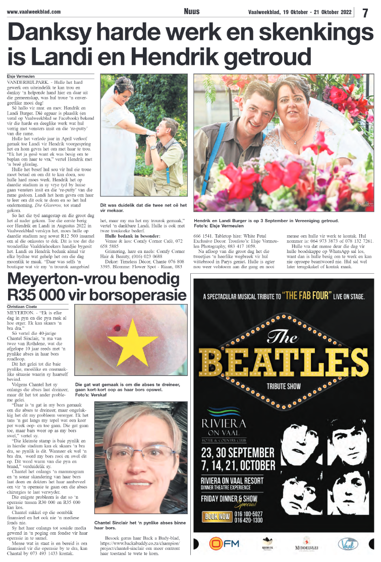 Vaalweekblad, 19 Oktober – 21 Oktober 2022 page 7