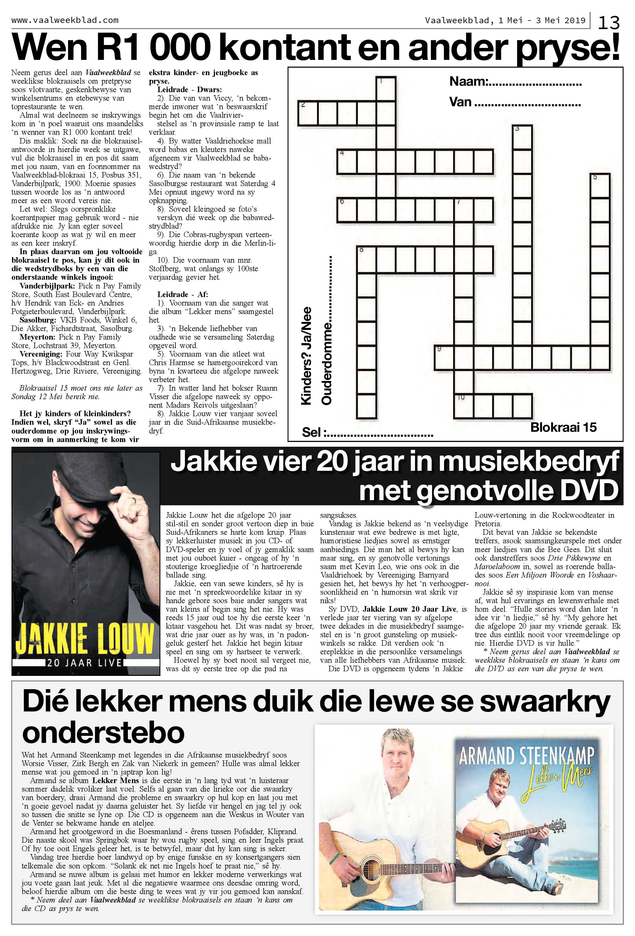 Vaalweekblad 1 – 3 Mei 2019 page 13