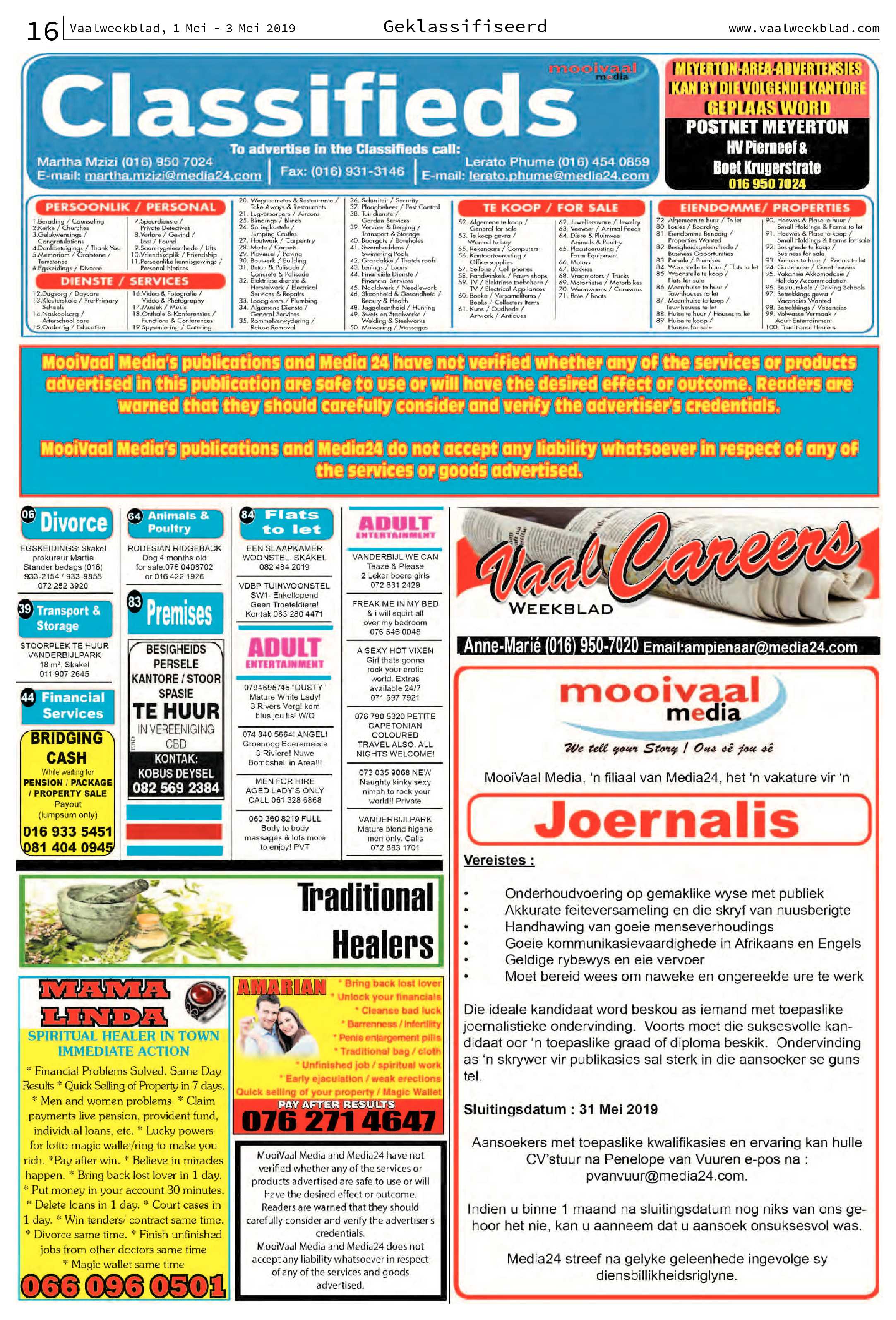 Vaalweekblad 1 – 3 Mei 2019 page 16