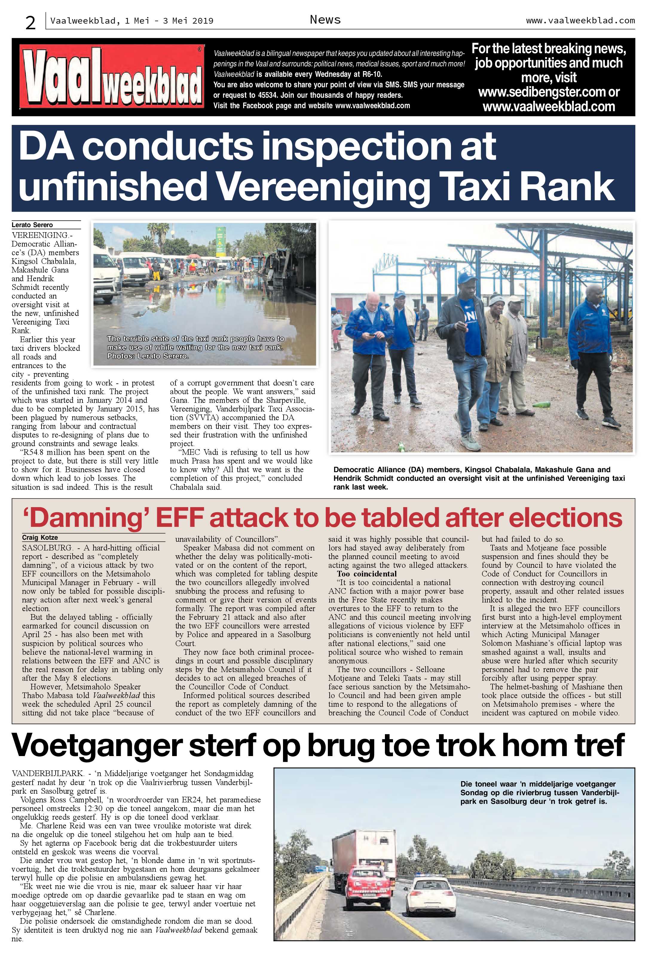 Vaalweekblad 1 – 3 Mei 2019 page 2