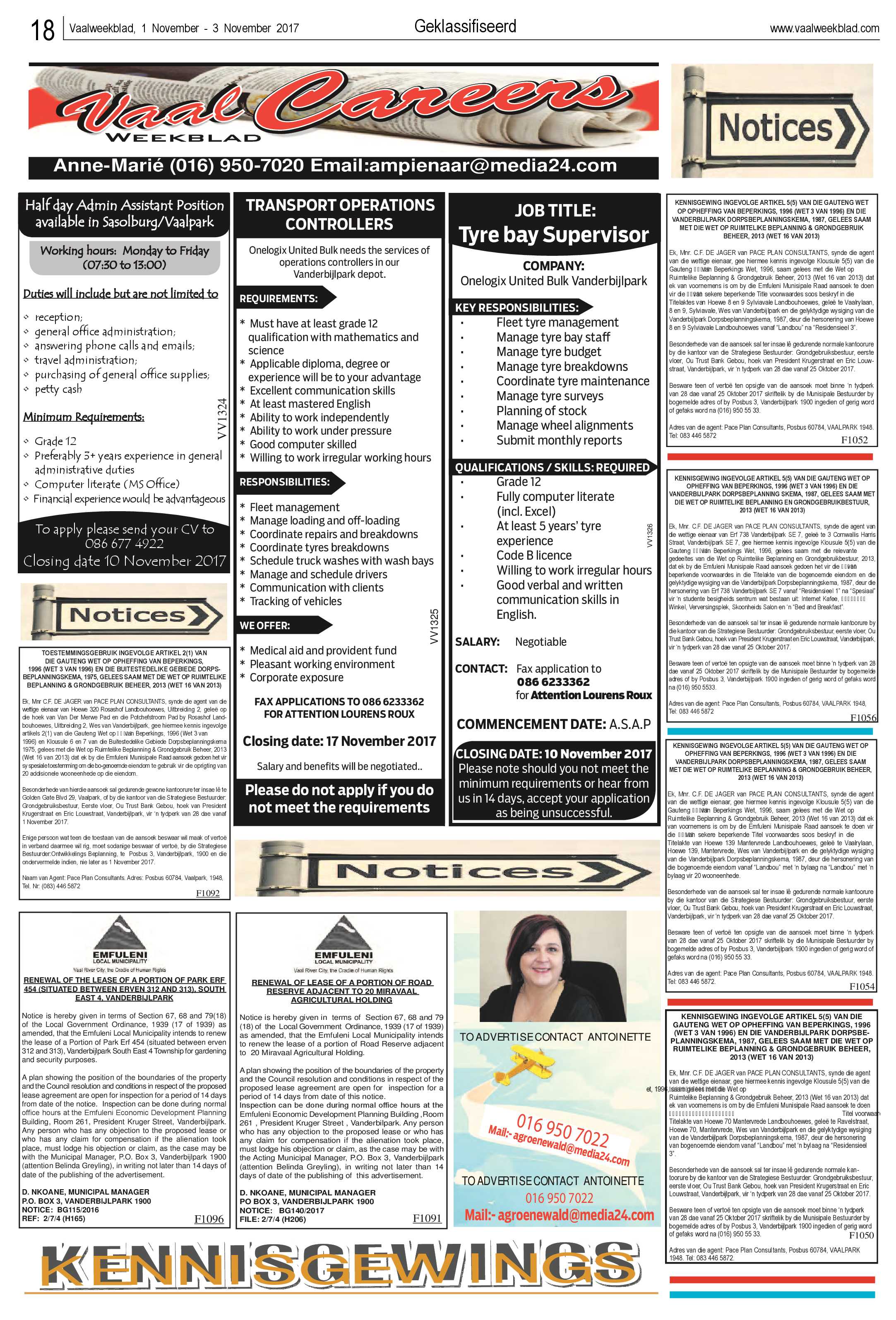 Vaalweekblad 1 – 3 November 2017 page 18