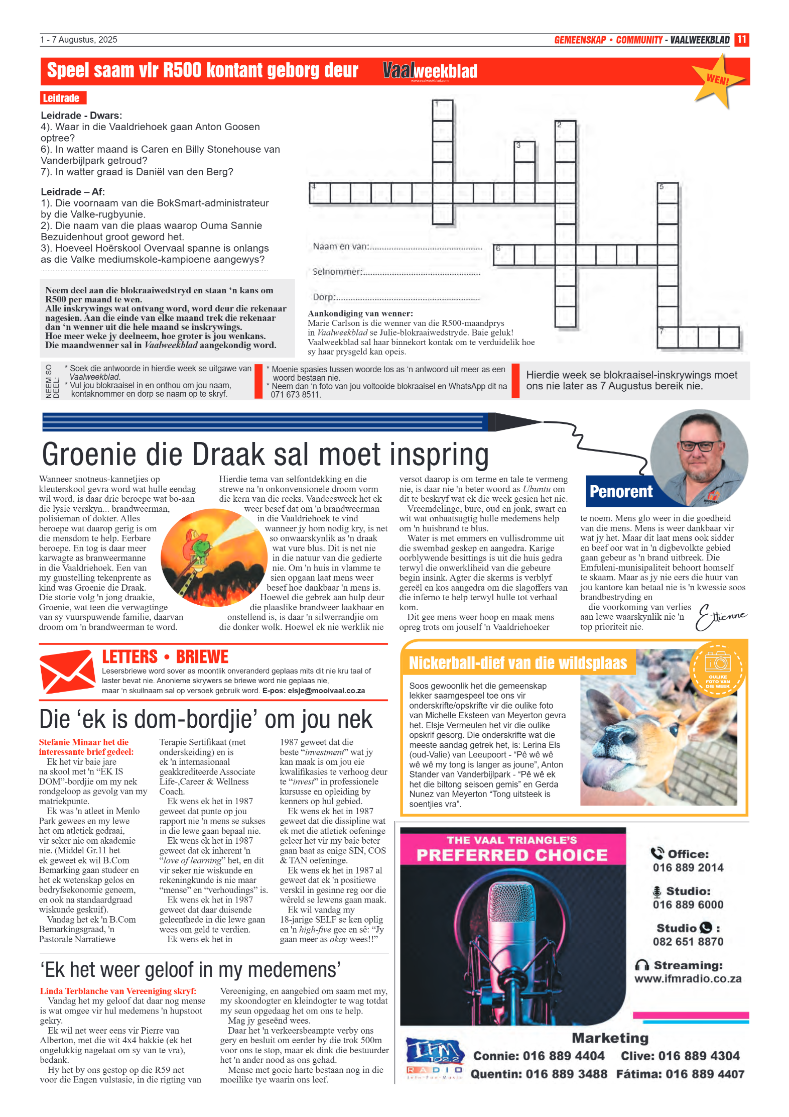 Vaalweekblad 1 – 7 Augustus, 2025 page 11