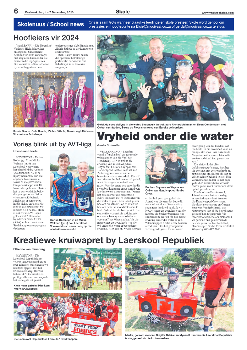 Vaalweekblad, 1 – 7 December, 2023 page 6