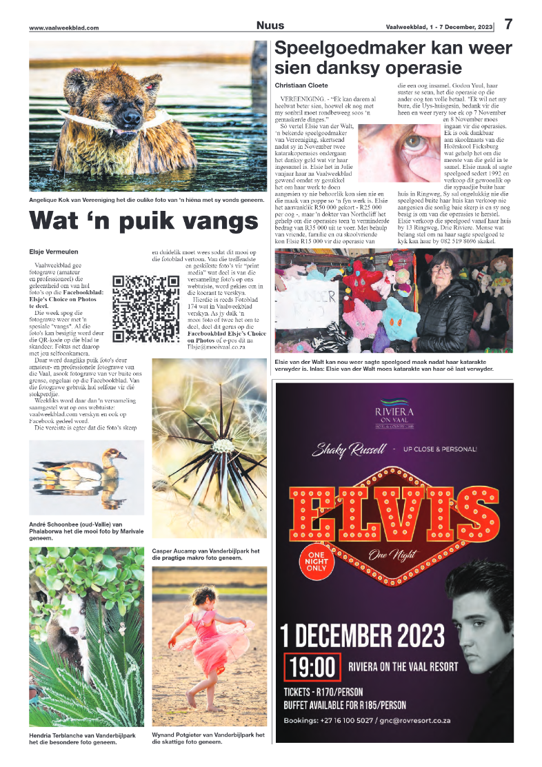 Vaalweekblad, 1 – 7 December, 2023 page 7