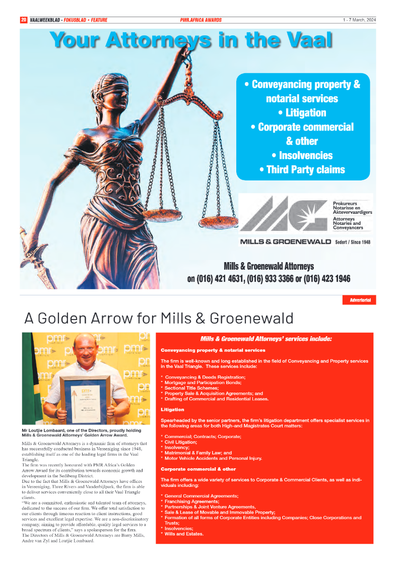 Vaalweekblad – 1 – 7 March, 2024 page 20