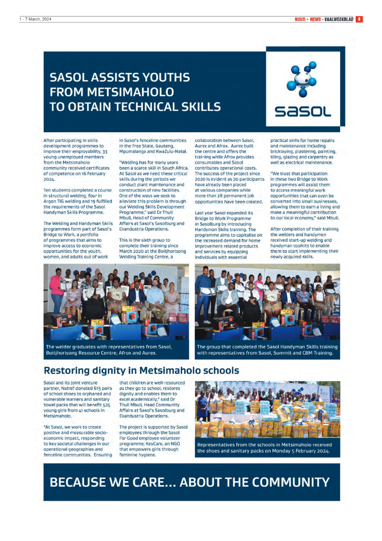 Vaalweekblad – 1 – 7 March, 2024 page 9