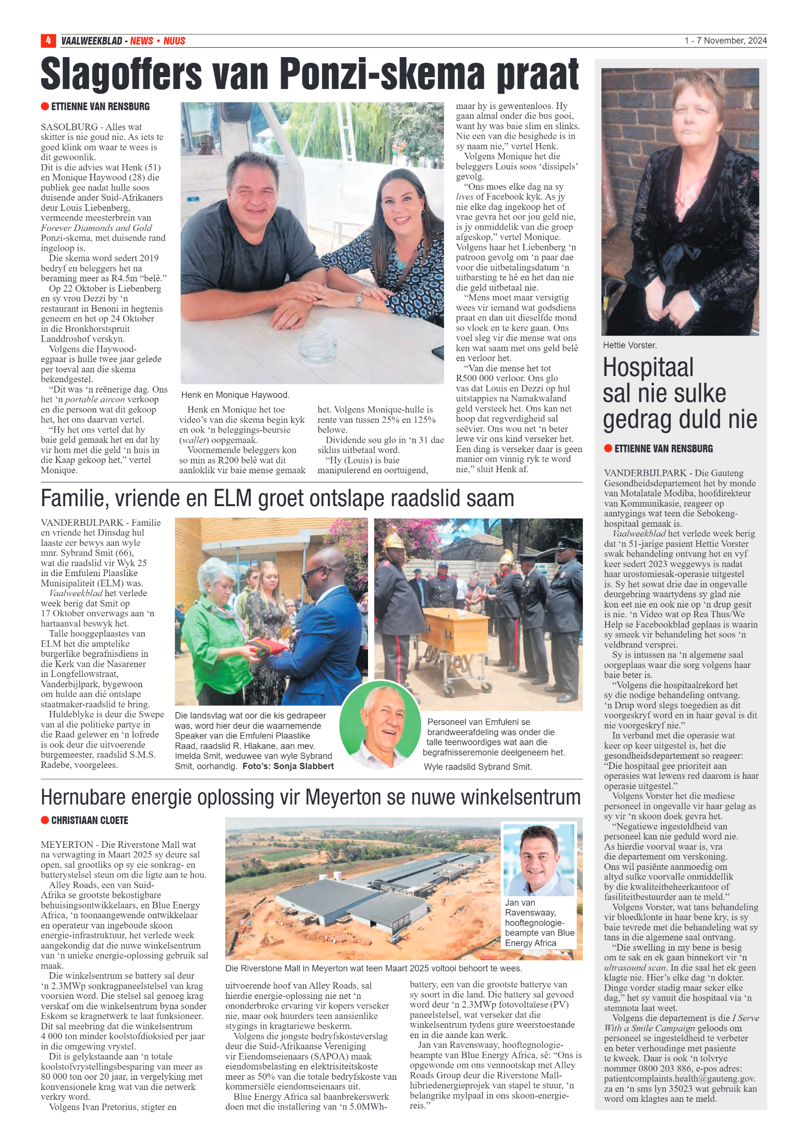 Vaalweekblad – 1 – 7 November, 2024 page 4