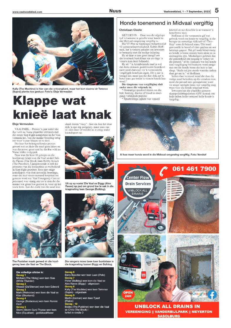 Vaalweekblad, 1 – 7 September, 2023 page 5