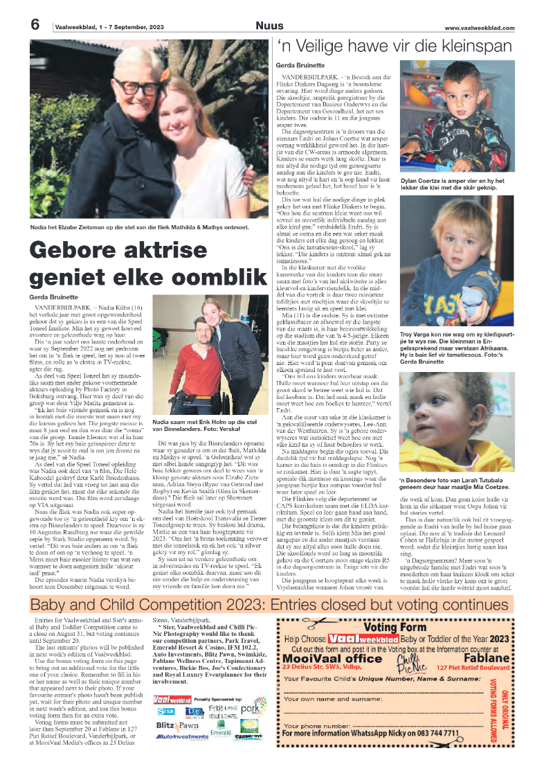 Vaalweekblad, 1 – 7 September, 2023 page 6