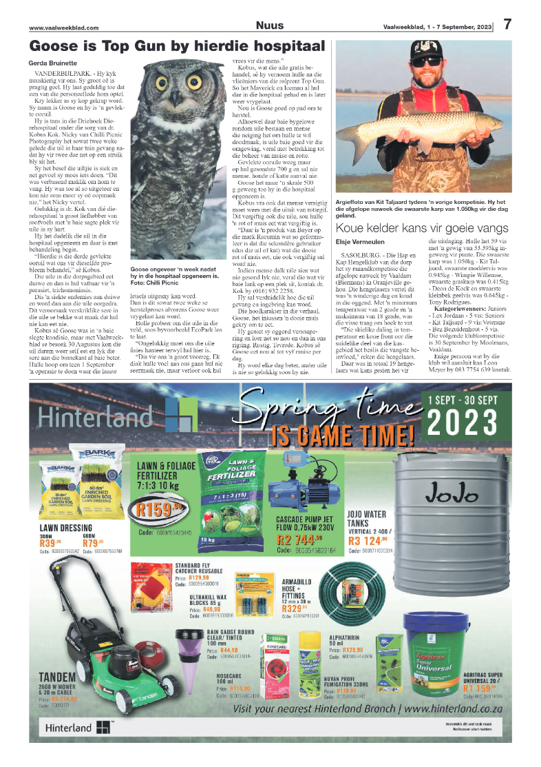 Vaalweekblad, 1 – 7 September, 2023 page 7