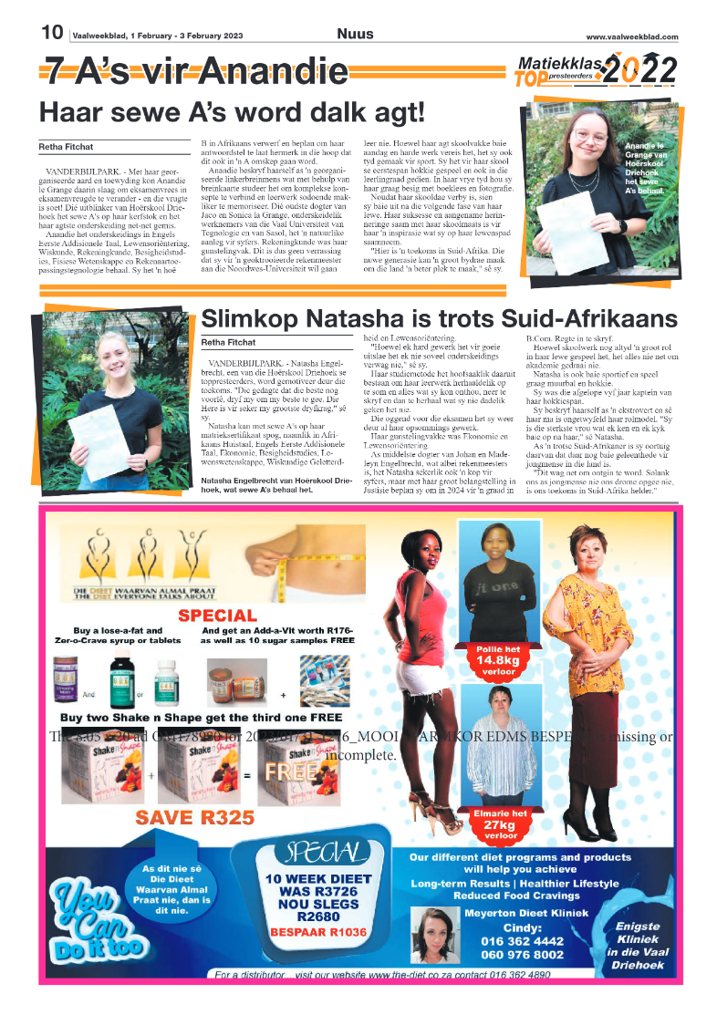Vaalweekblad, 1 February – 3 February 2023 page 10