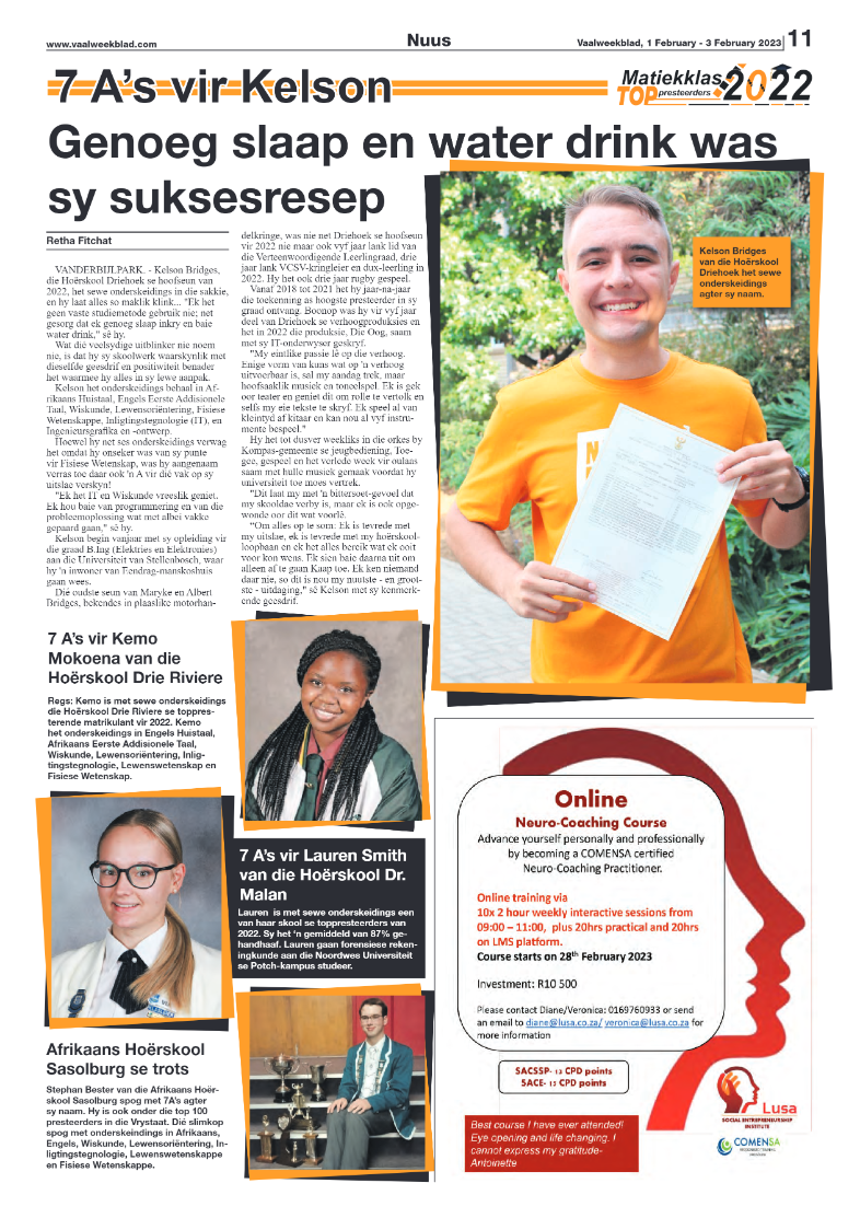 Vaalweekblad, 1 February – 3 February 2023 page 11