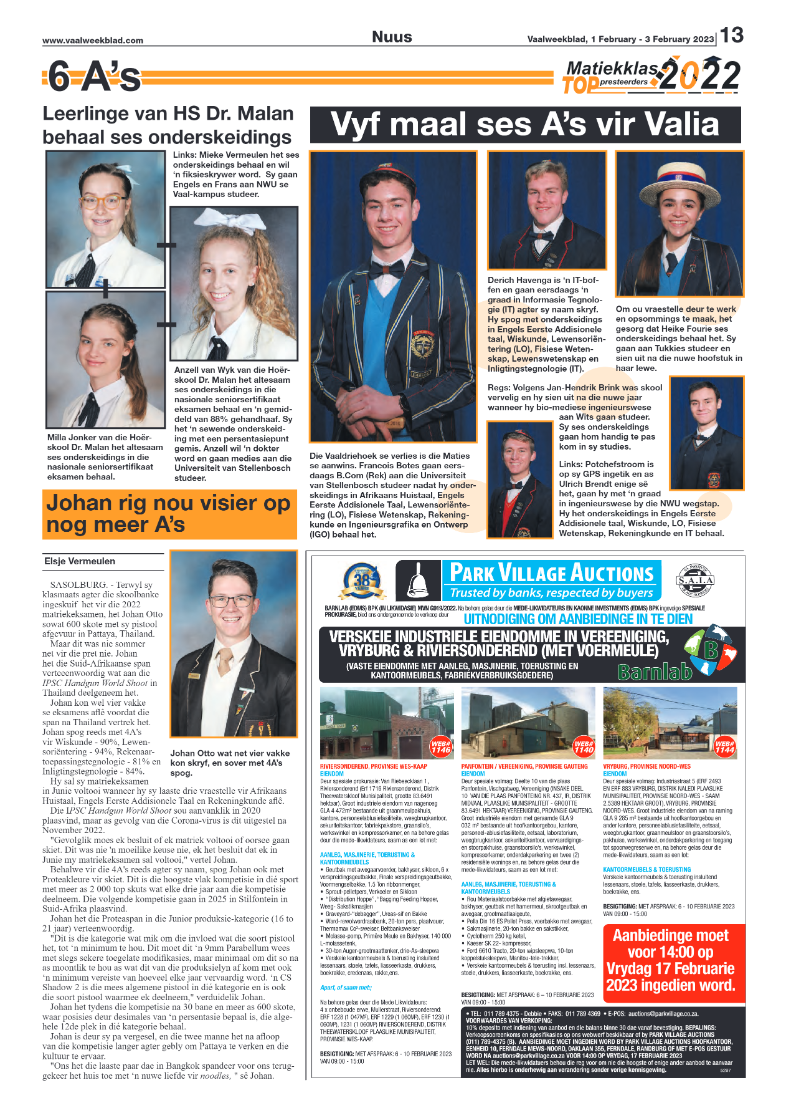 Vaalweekblad, 1 February – 3 February 2023 page 13
