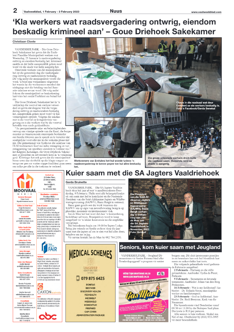 Vaalweekblad, 1 February – 3 February 2023 page 2