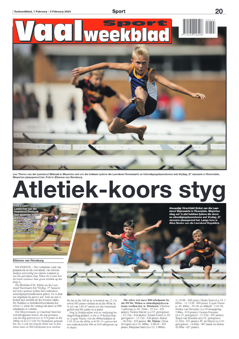 Vaalweekblad, 1 February – 3 February 2023 page 20