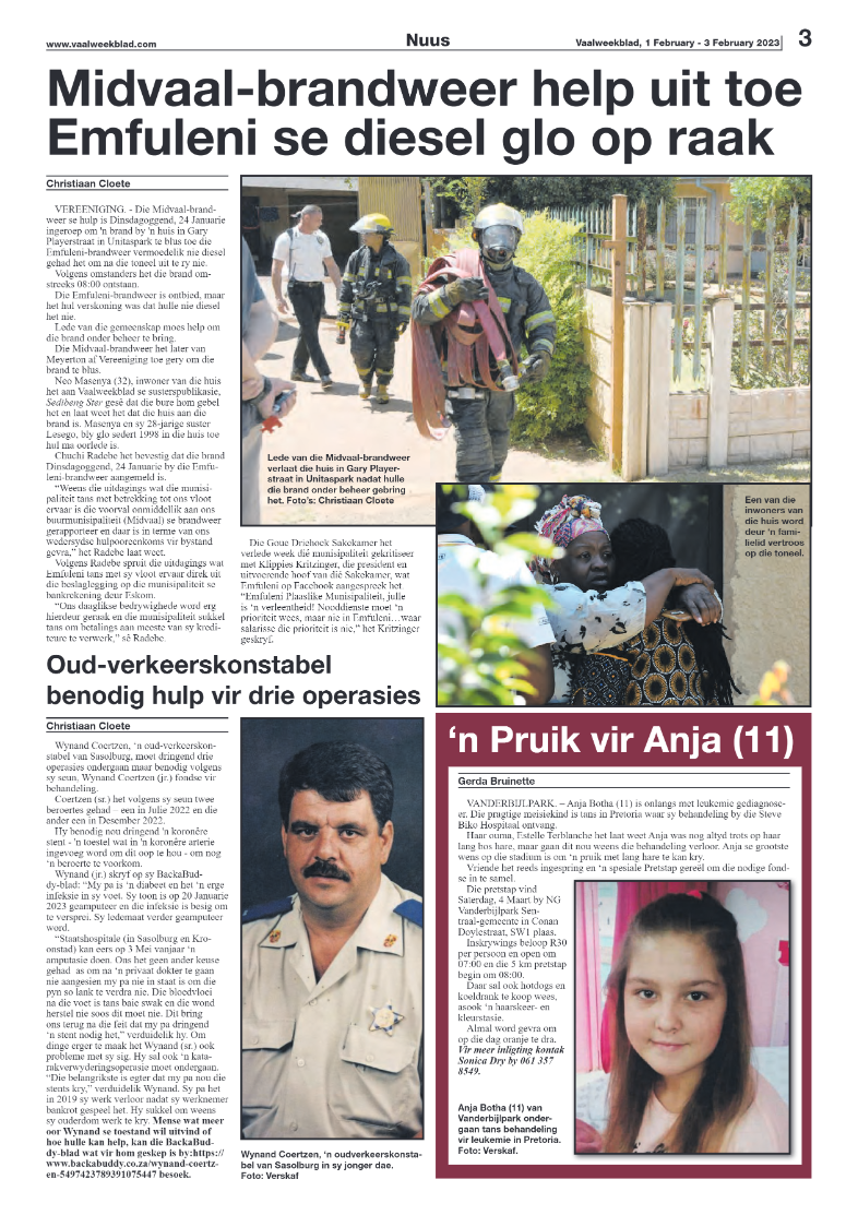 Vaalweekblad, 1 February – 3 February 2023 page 3