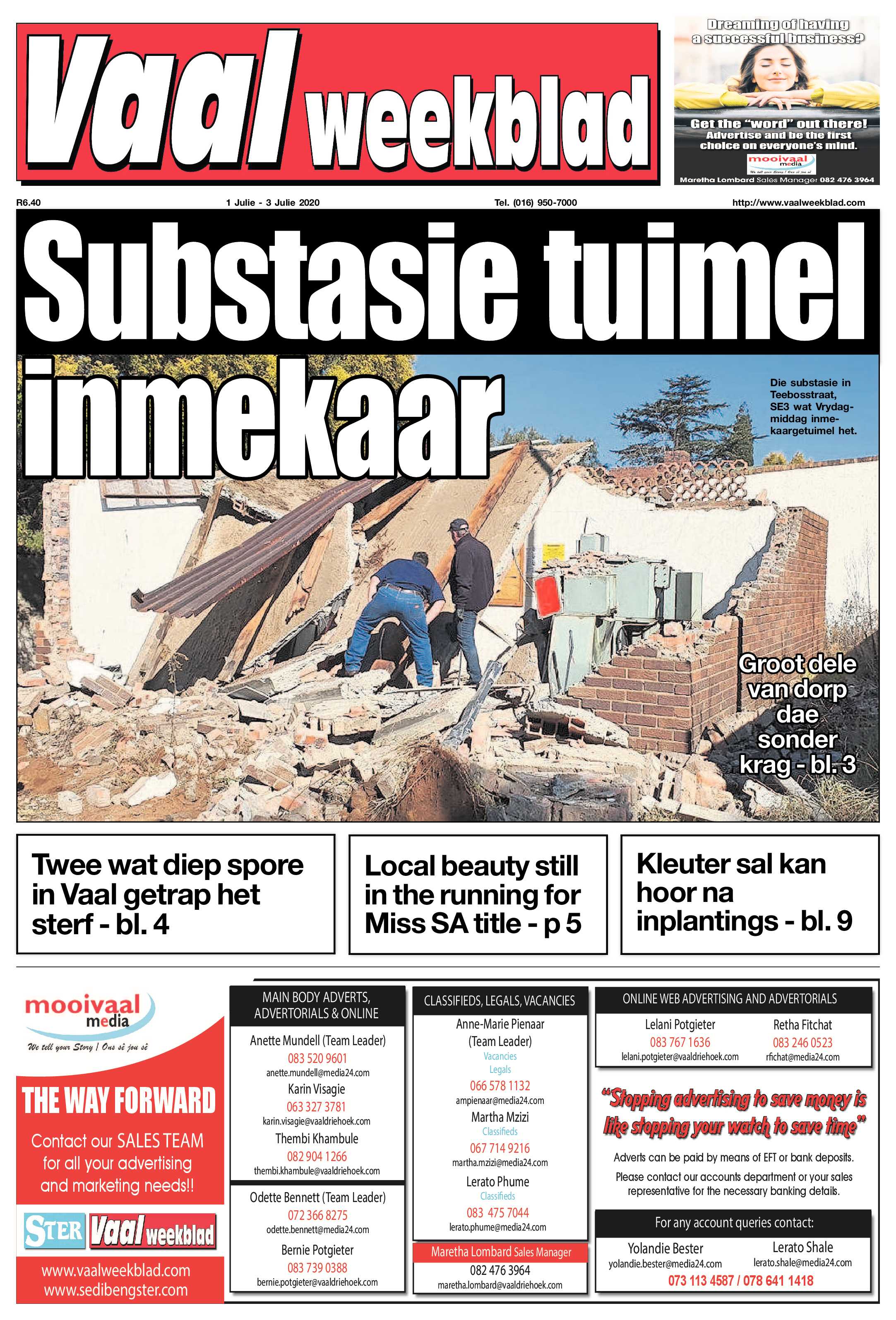 Vaalweekblad 1 Julie – 3 Julie 2020 page 1