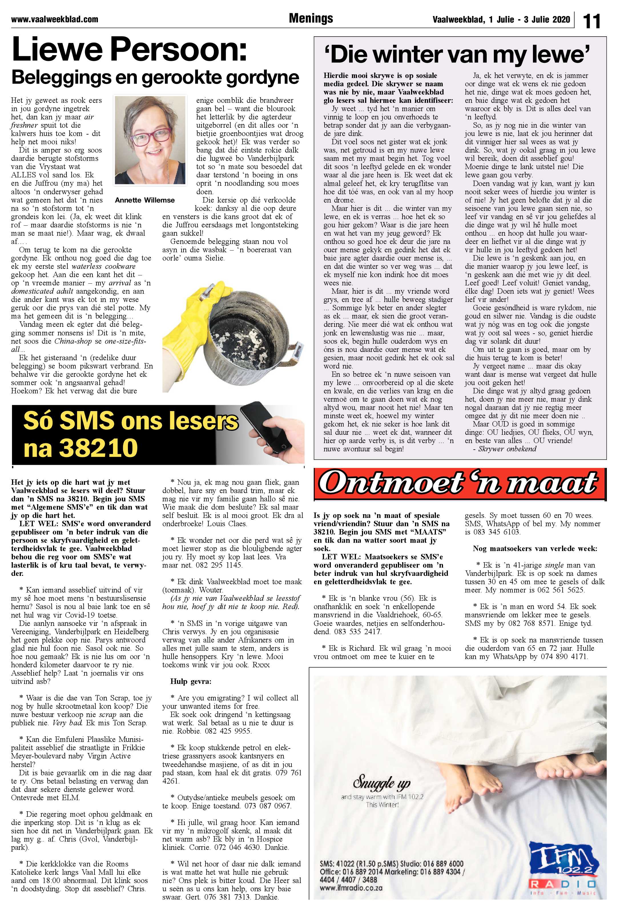 Vaalweekblad 1 Julie – 3 Julie 2020 page 11