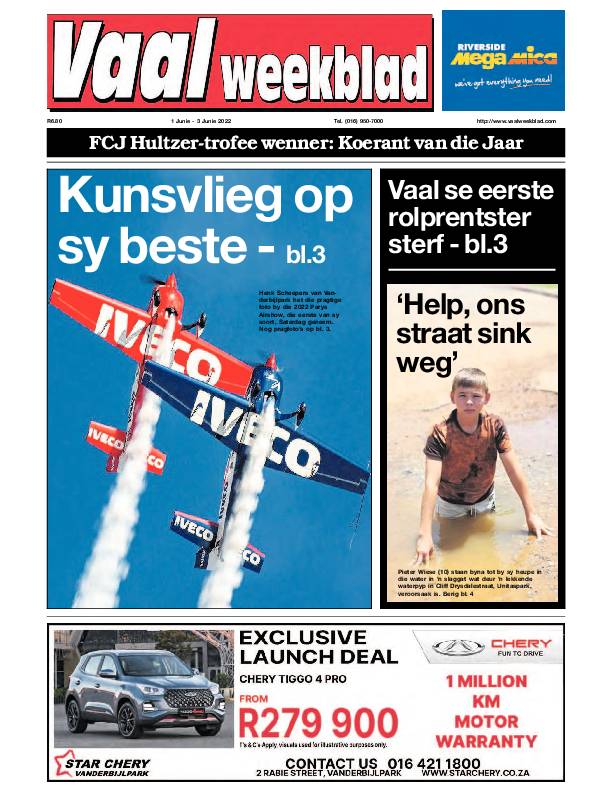 Vaalweekblad, 1 Junie – 3 Junie 2022 page 1