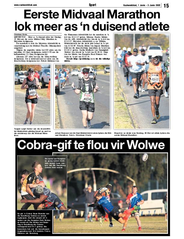 Vaalweekblad, 1 Junie – 3 Junie 2022 page 15