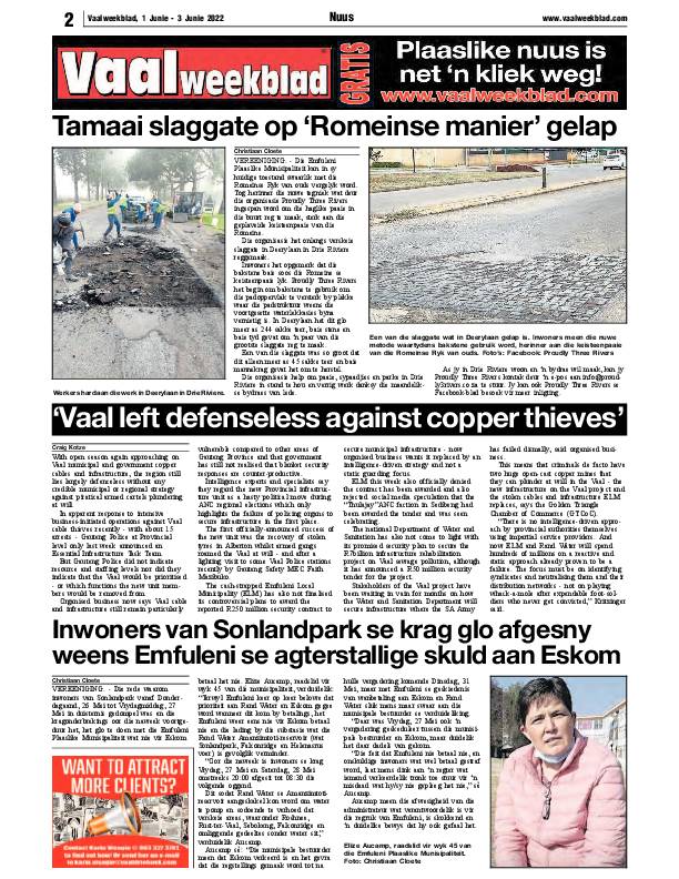 Vaalweekblad, 1 Junie – 3 Junie 2022 page 2