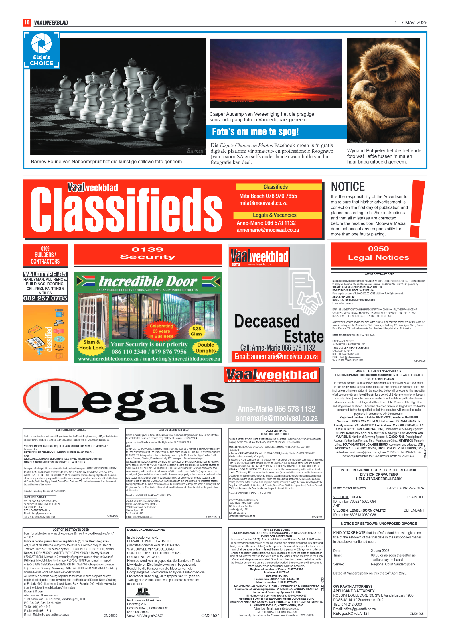 Vaalweekblad – 1 Mei 2026 page 10