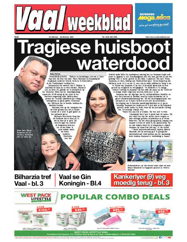 Vaalweekblad, 1 September – 3 September 2021 page 1