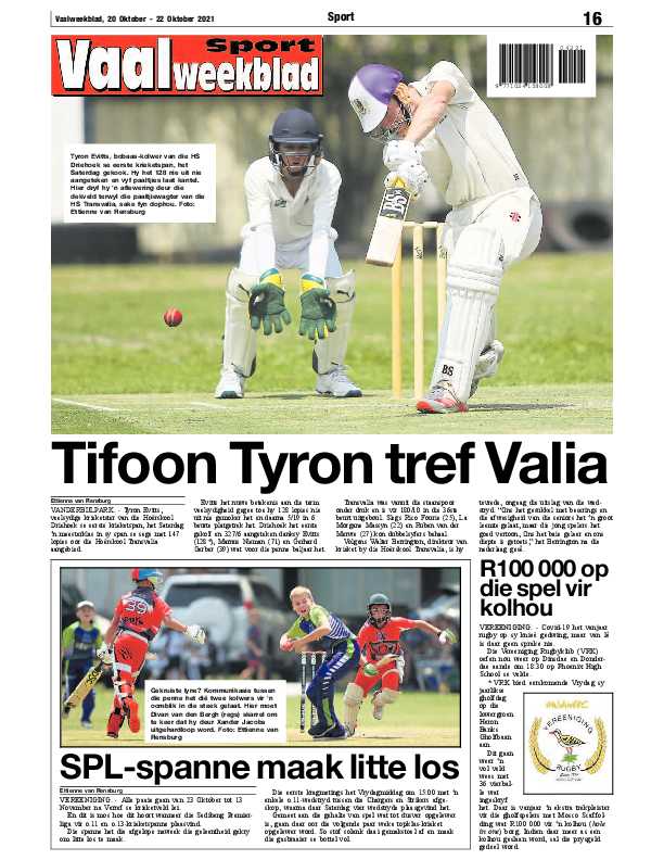 Vaalweekblad, 1 September – 3 September 2021 page 16