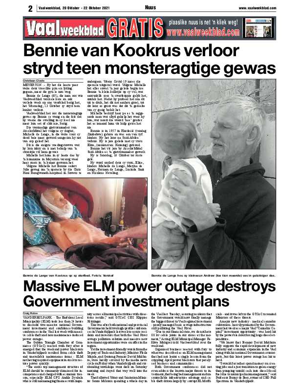 Vaalweekblad, 1 September – 3 September 2021 page 2