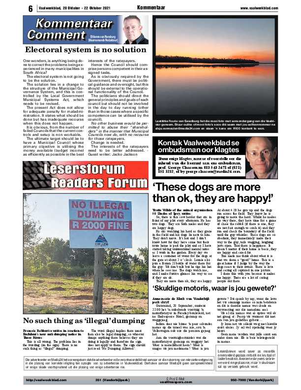 Vaalweekblad, 1 September – 3 September 2021 page 8