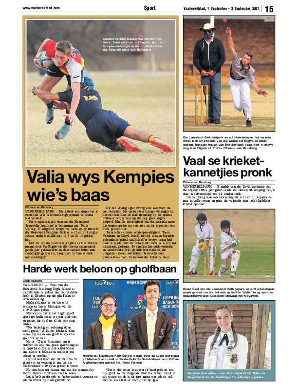 Vaalweekblad 1 September – 3 September 2021 page 15