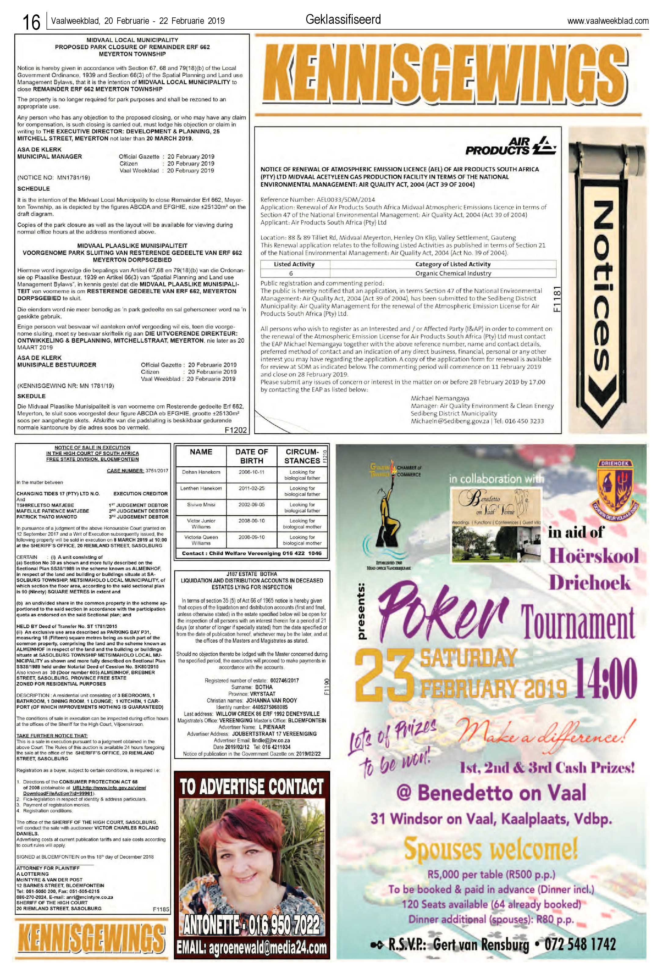 Vaalweekblad 20 – 22 Februarie 2019 page 16