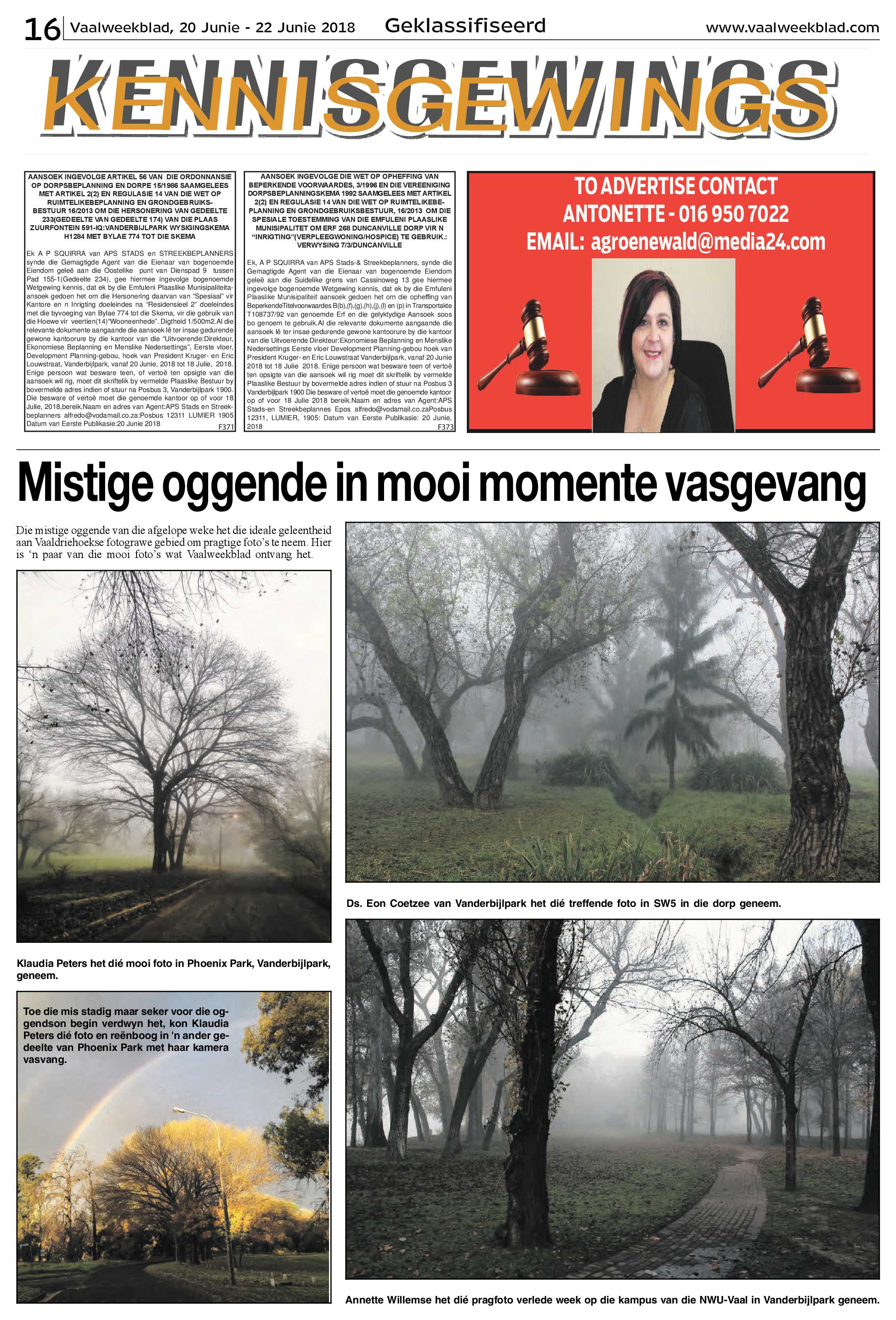 Vaalweekblad 20 – 22 Junie 2018 page 16