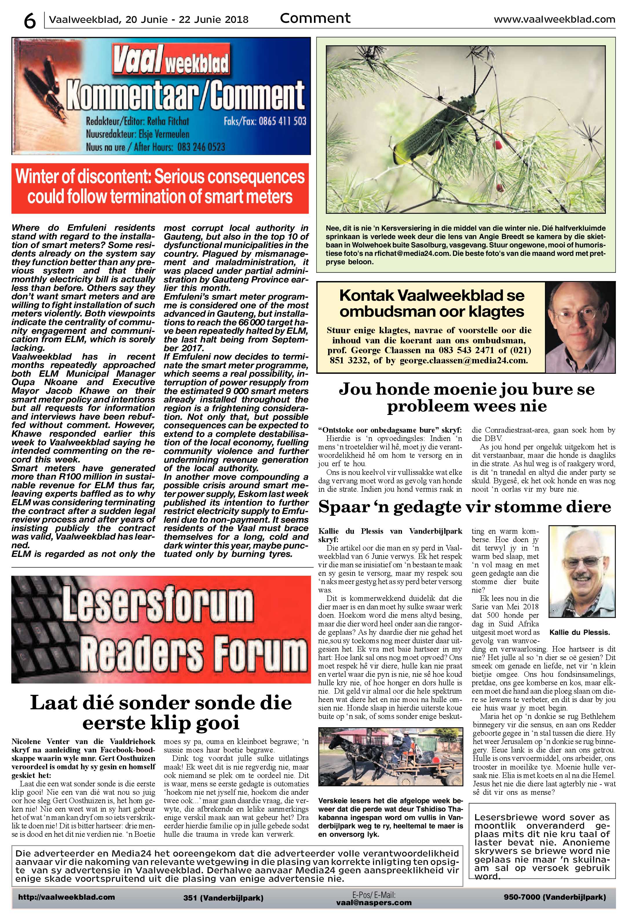 Vaalweekblad 20 – 22 Junie 2018 page 6