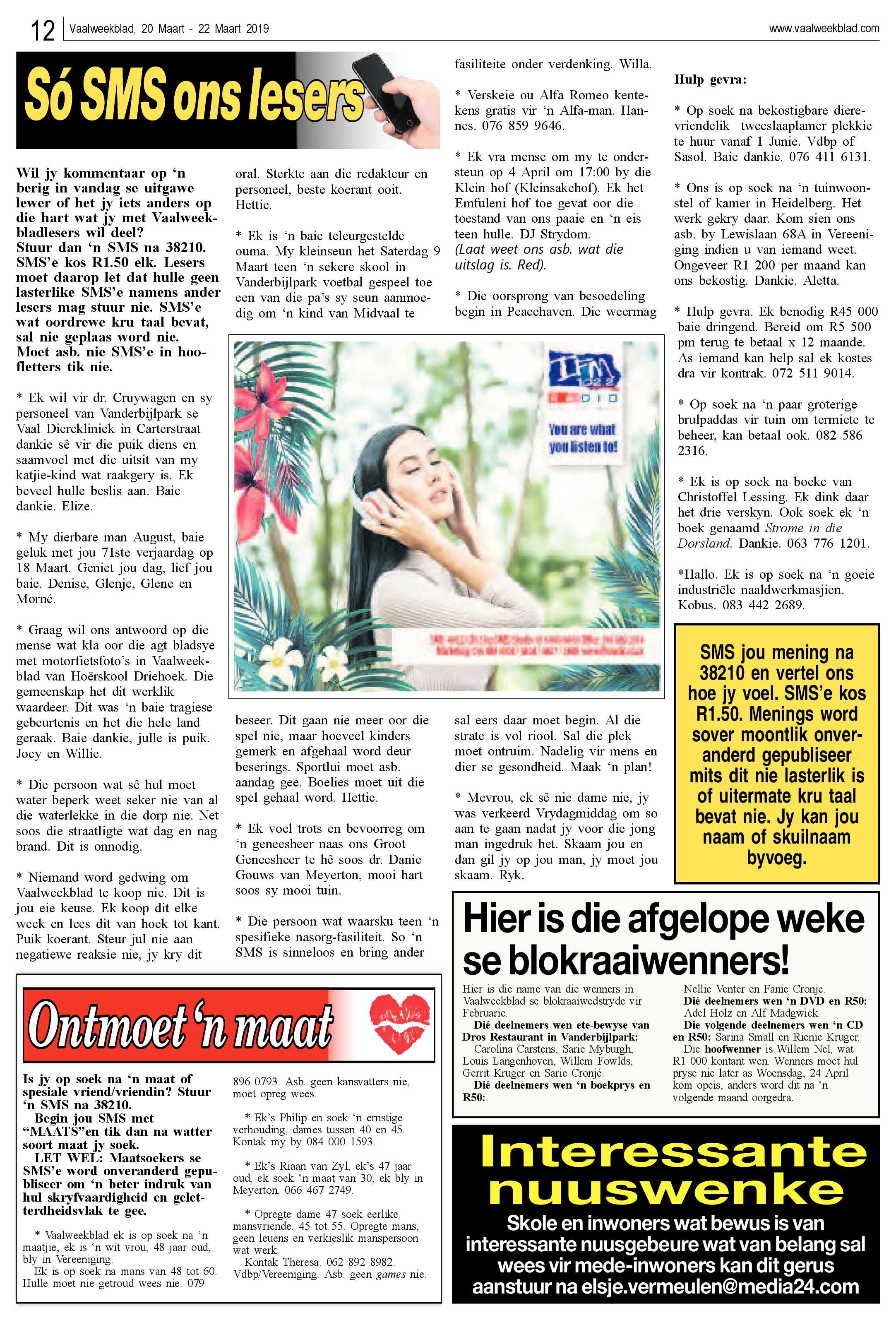 Vaalweekblad 20 – 22 Maart 2019 page 12