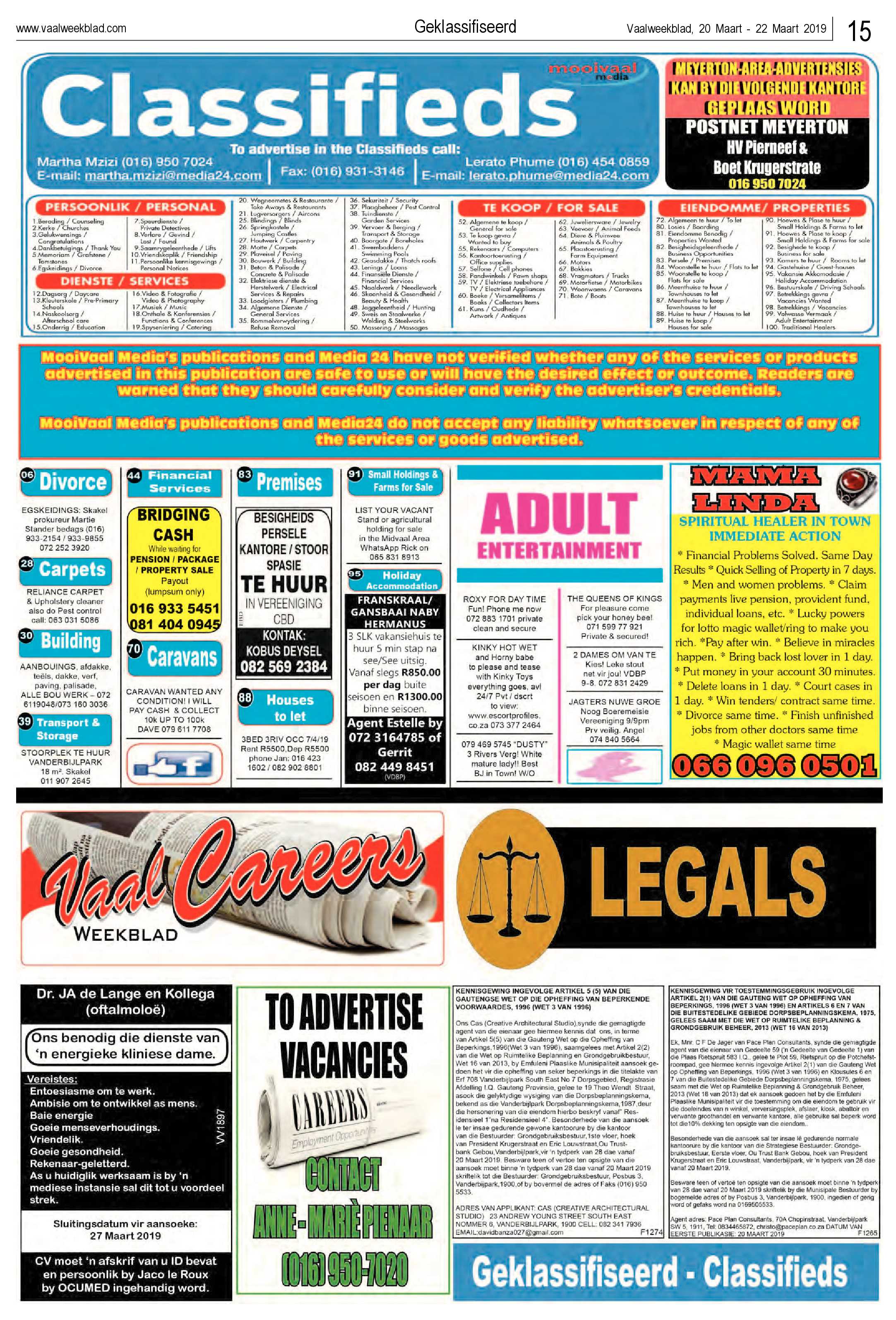 Vaalweekblad 20 – 22 Maart 2019 page 15