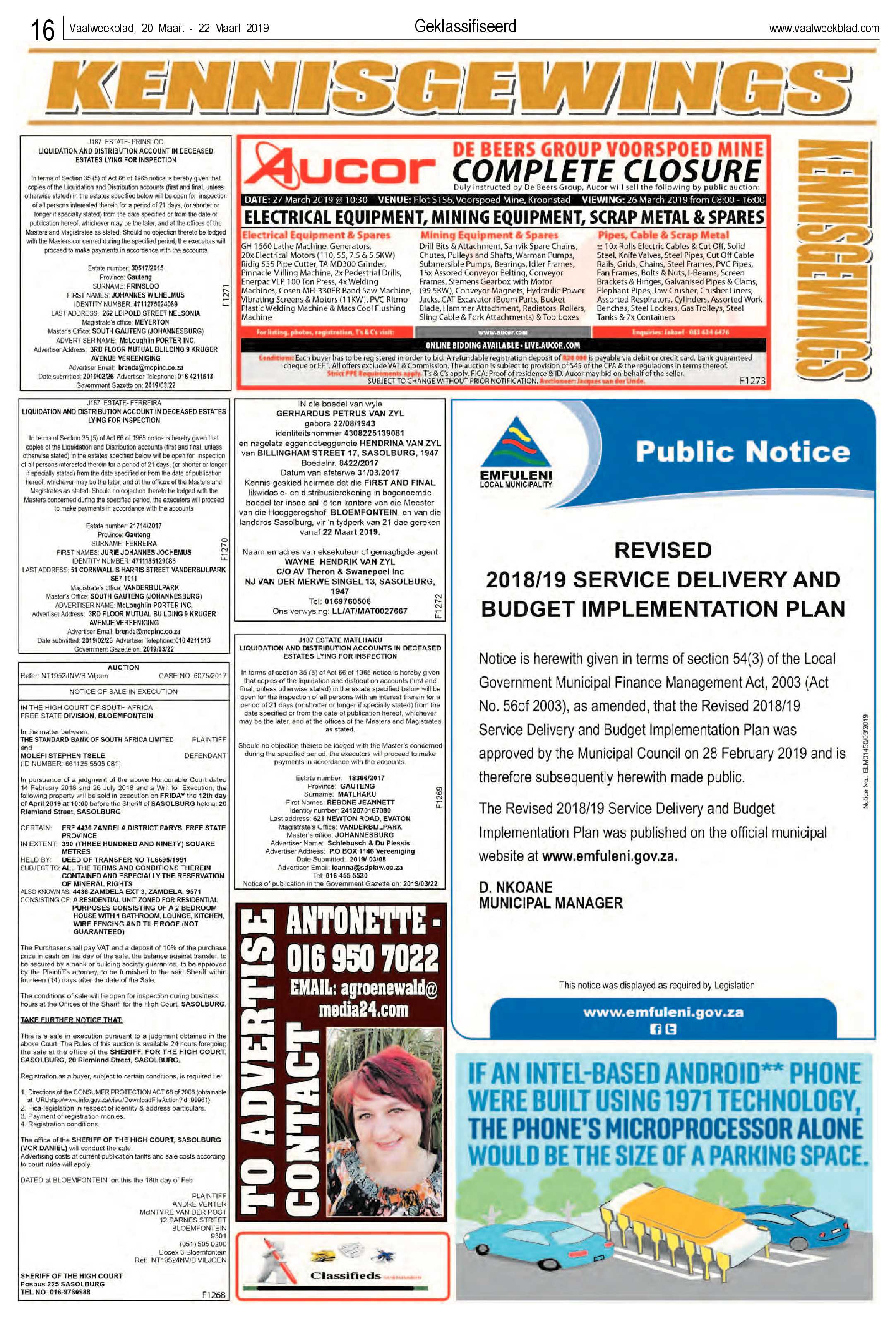 Vaalweekblad 20 – 22 Maart 2019 page 16
