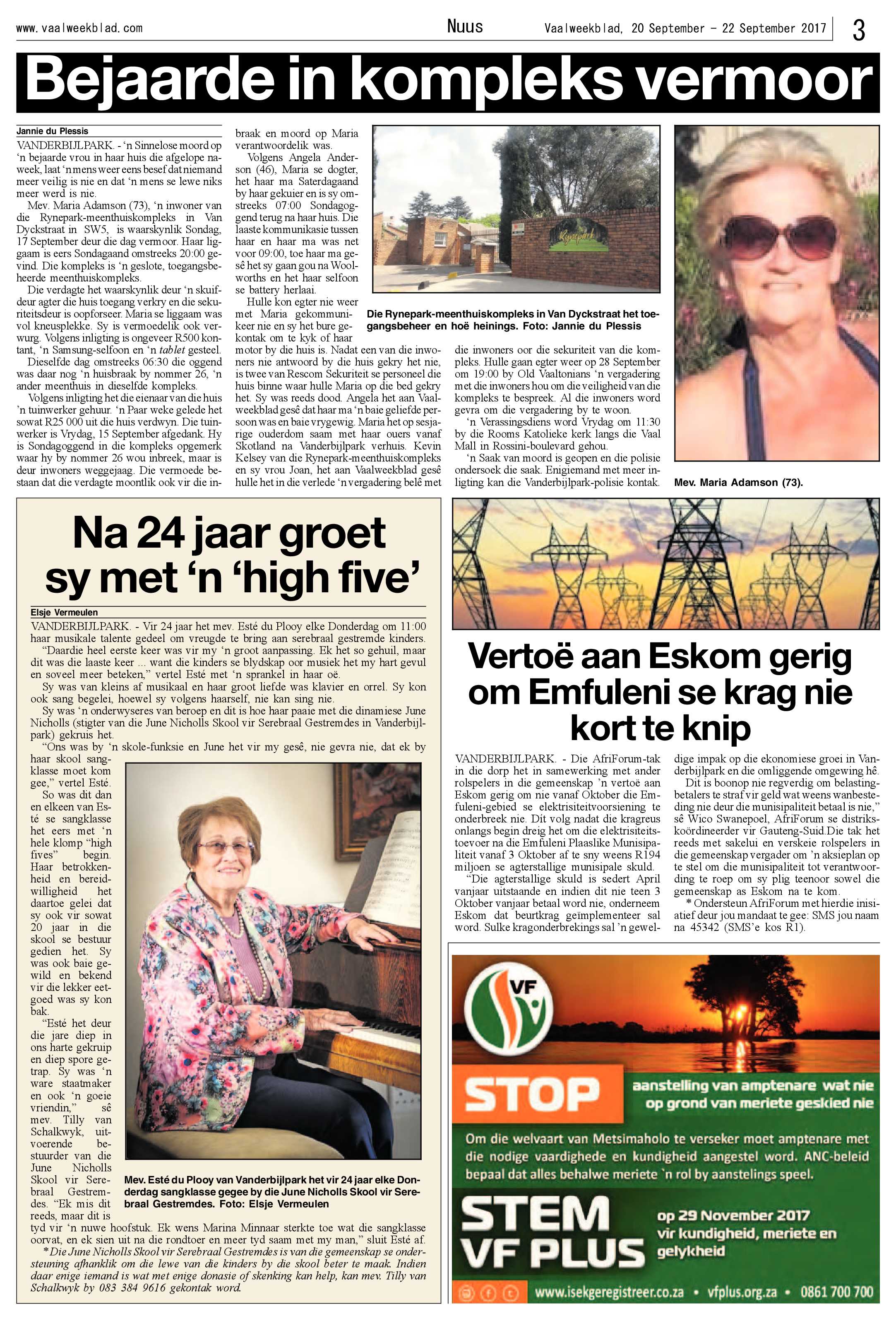 Vaalweekblad 20 – 22 September 2017 page 3