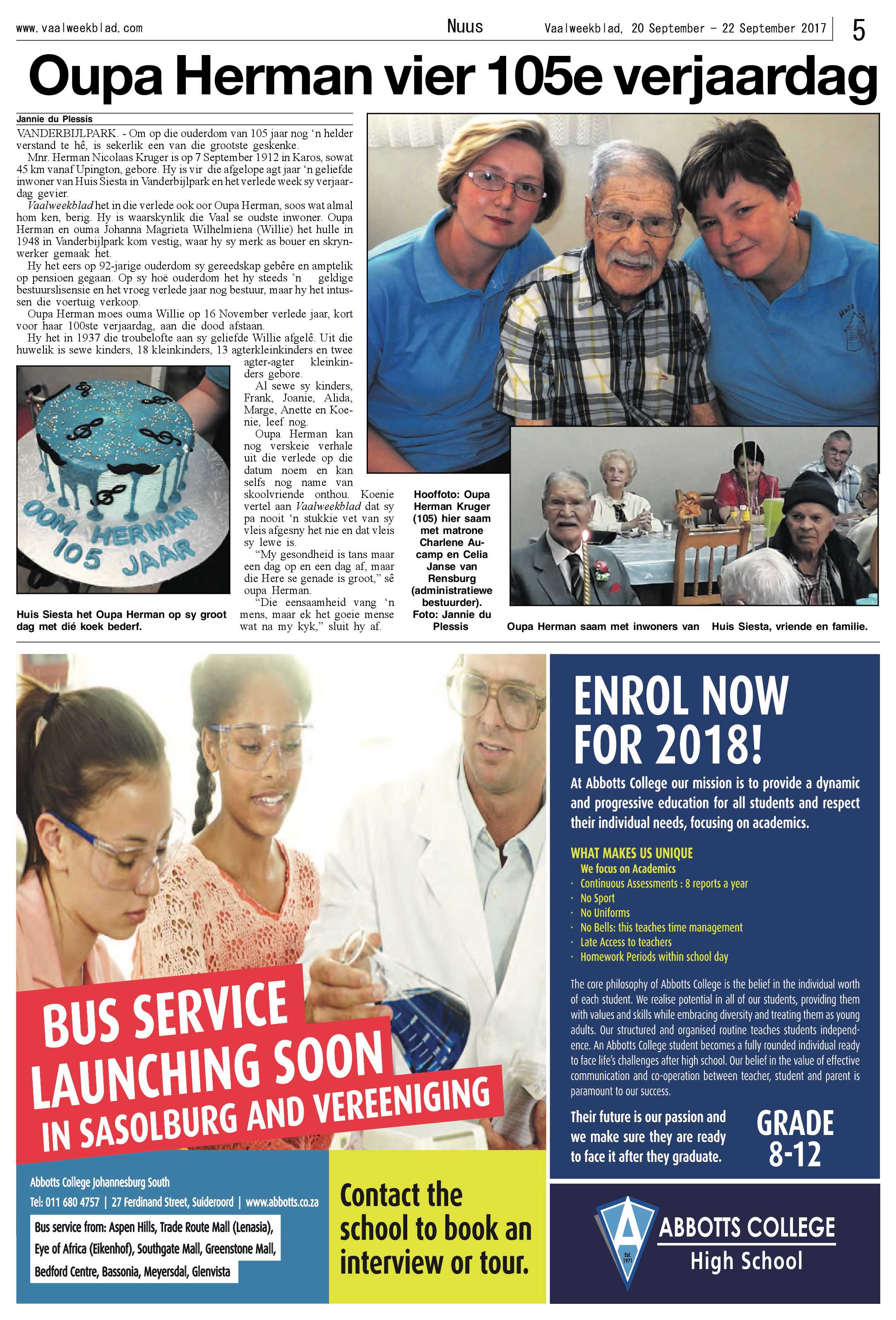Vaalweekblad 20 – 22 September 2017 page 5