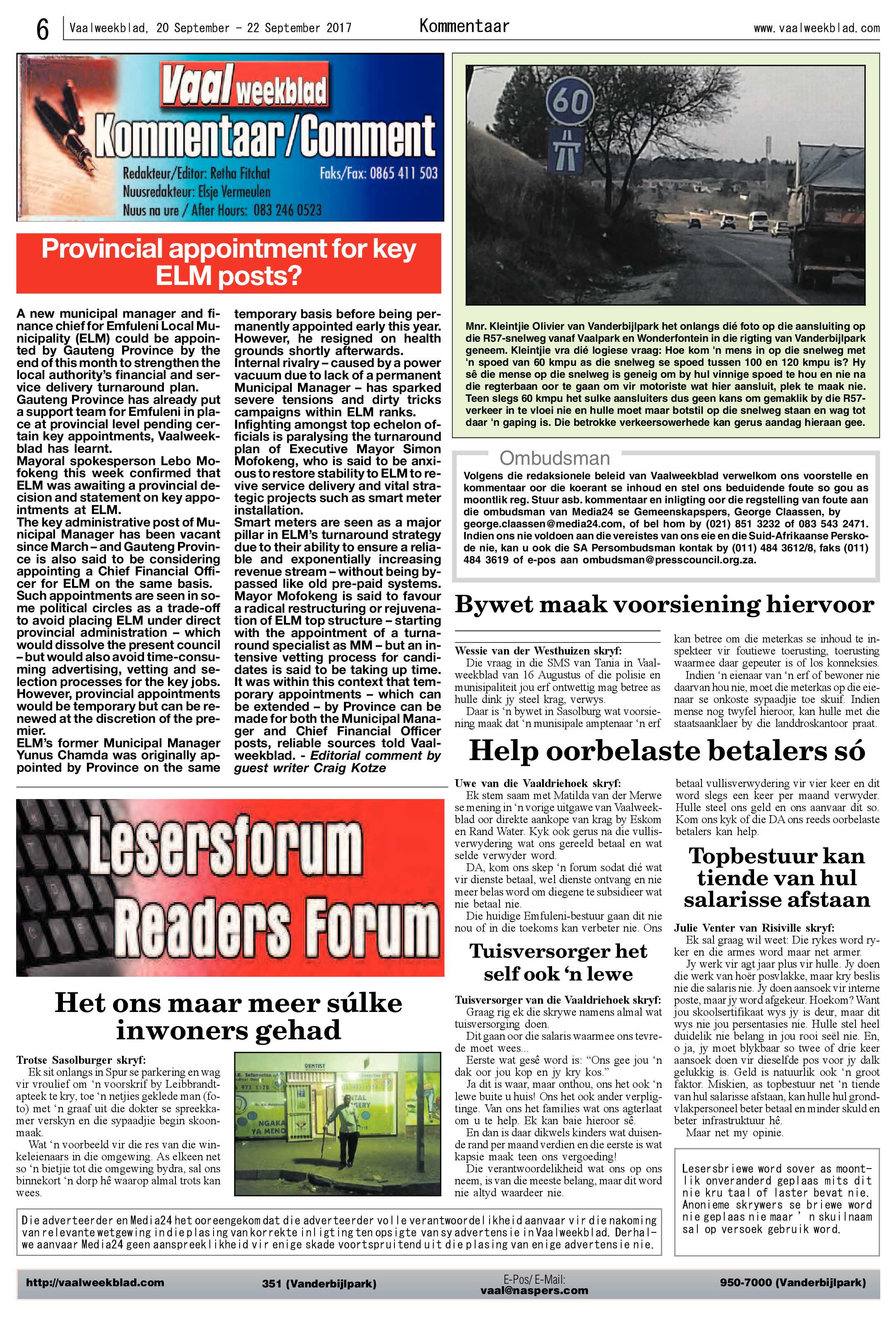 Vaalweekblad 20 – 22 September 2017 page 6