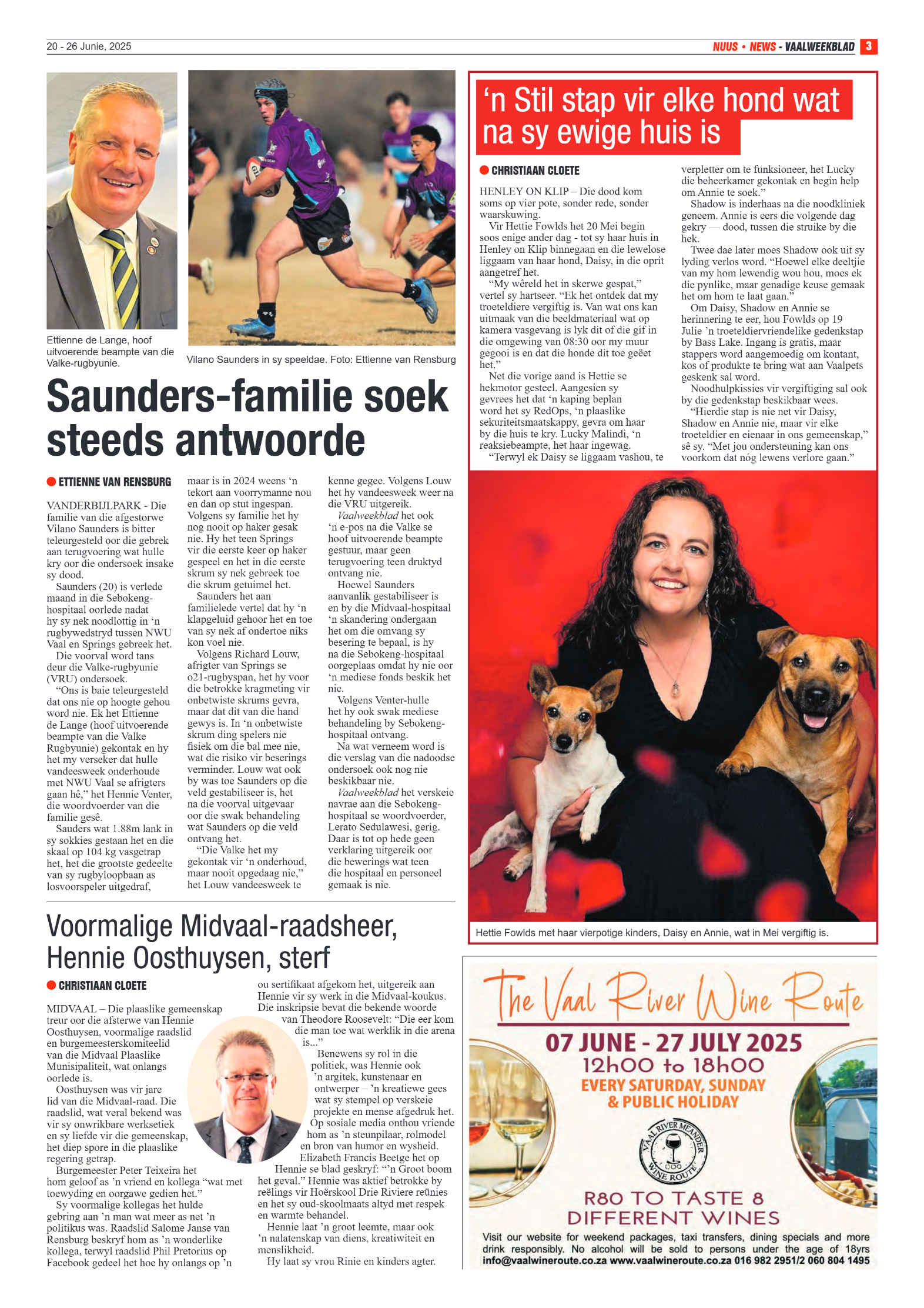 Vaalweekblad 20 – 26 Junie, 2025 page 3