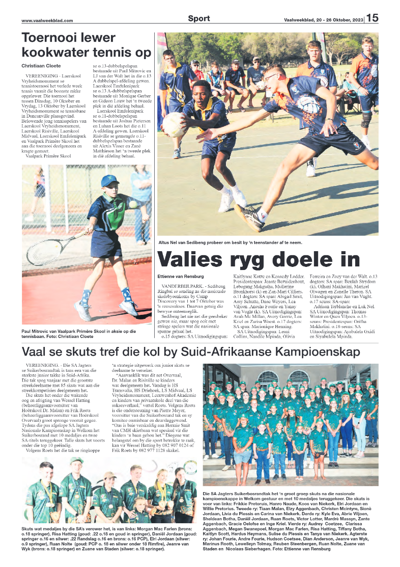 Vaalweekblad, 20 – 26 Oktober, 2023 page 15