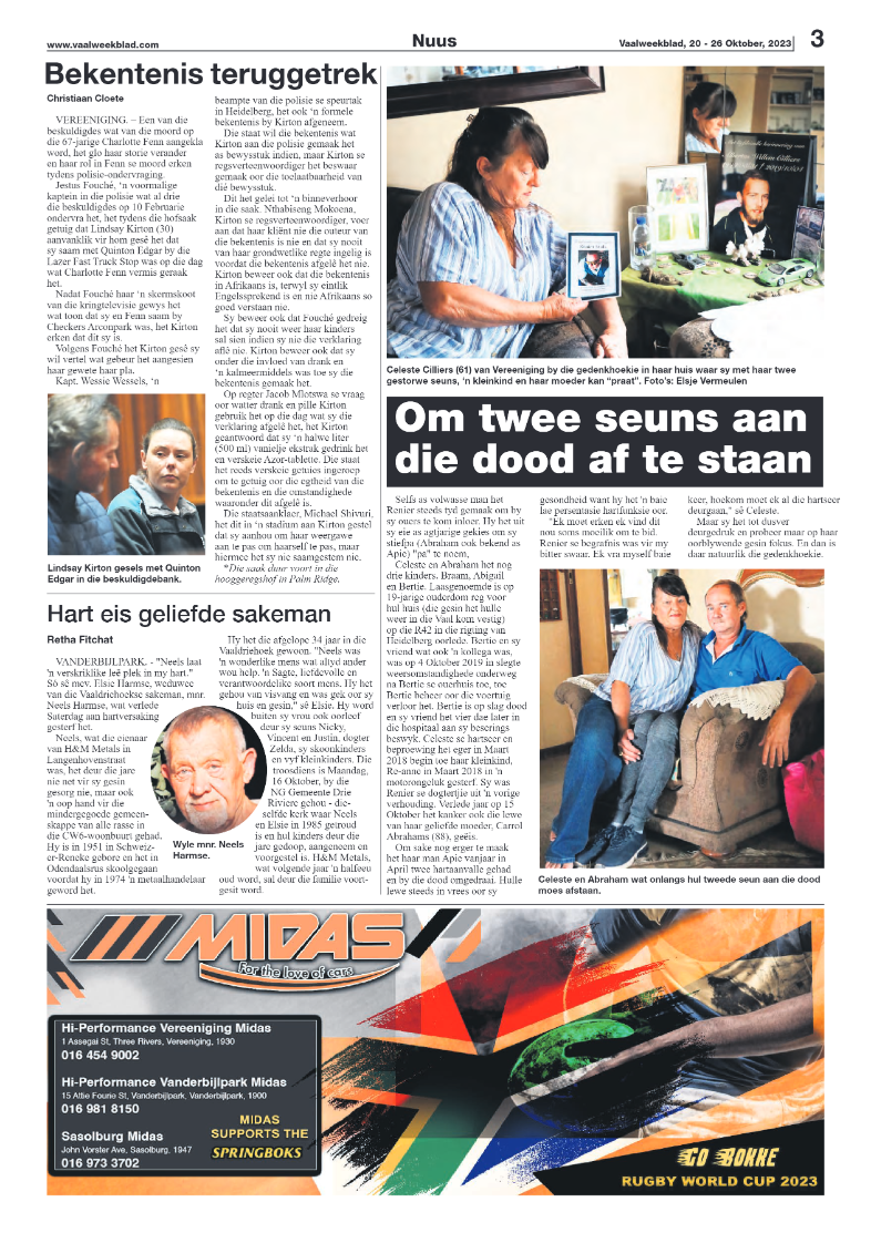 Vaalweekblad, 20 – 26 Oktober, 2023 page 3