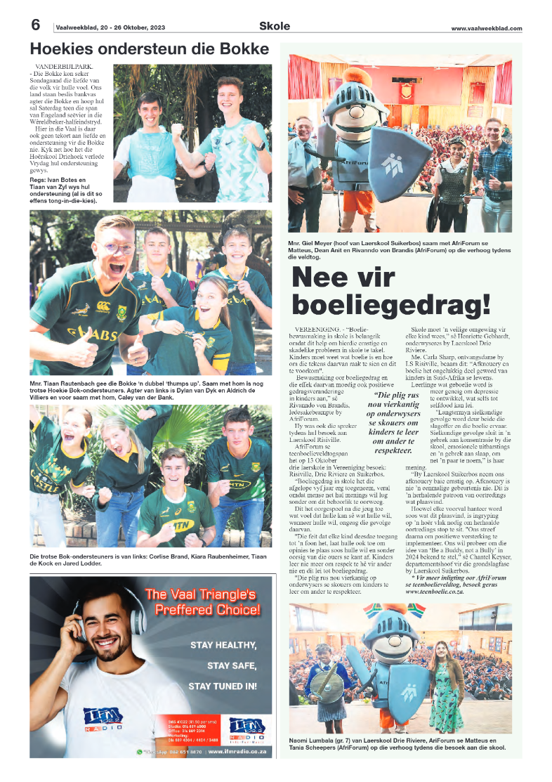 Vaalweekblad, 20 – 26 Oktober, 2023 page 6