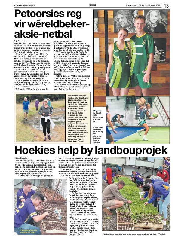 Vaalweekblad, 20 April – 22 April 2022 page 13
