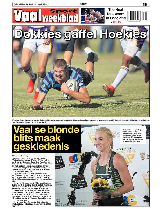 Vaalweekblad, 20 April – 22 April 2022 page 16