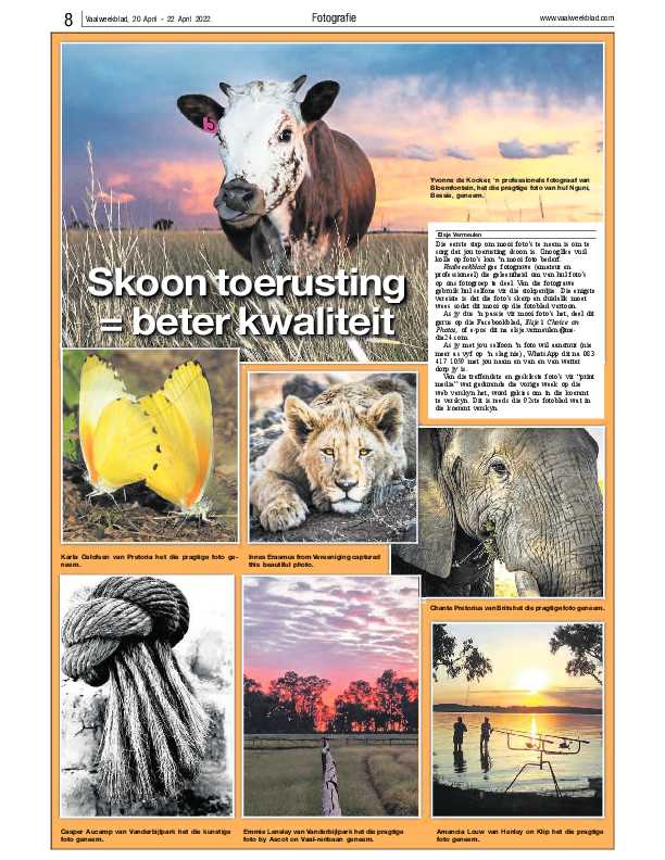 Vaalweekblad, 20 April – 22 April 2022 page 8